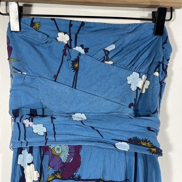 Free People Blue Floral Strapless Mini Dress Women's Small - Picture 2 of 12
